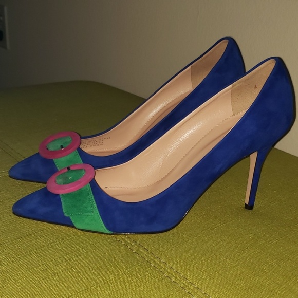 Beautiful colorblocked suede pumps - NIB - Picture 1 of 4